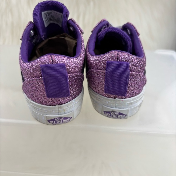 Vans Kids Glittery Purple Sneakers - Picture 3 of 9